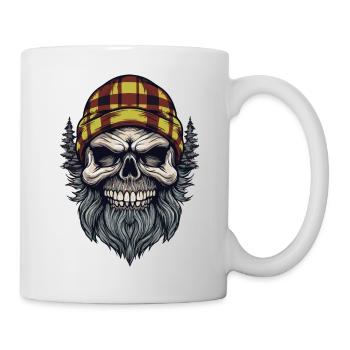 Skull Holzfäller Lumberjack - Tasse - Weiß - Rechts