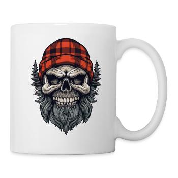 Skull Holzfäller Lumberjack - Tasse - Weiß - Rechts
