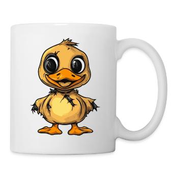 Canard Halloween Bande dessinée drôle - Mug blanc - blanc - Droite