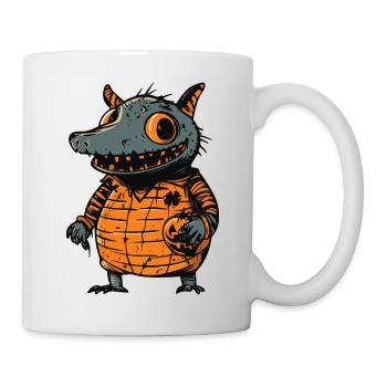 Armadillo Halloween Bande Dessinée Drôle - Mug blanc - blanc - Droite