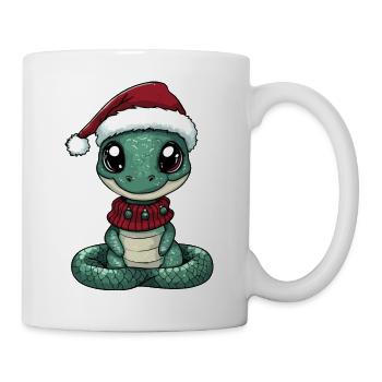 Snake Cobra Christmas Comic - Mug - white - Right