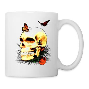 skull...perfect for halloween - Tasse - Weiß - Rechts