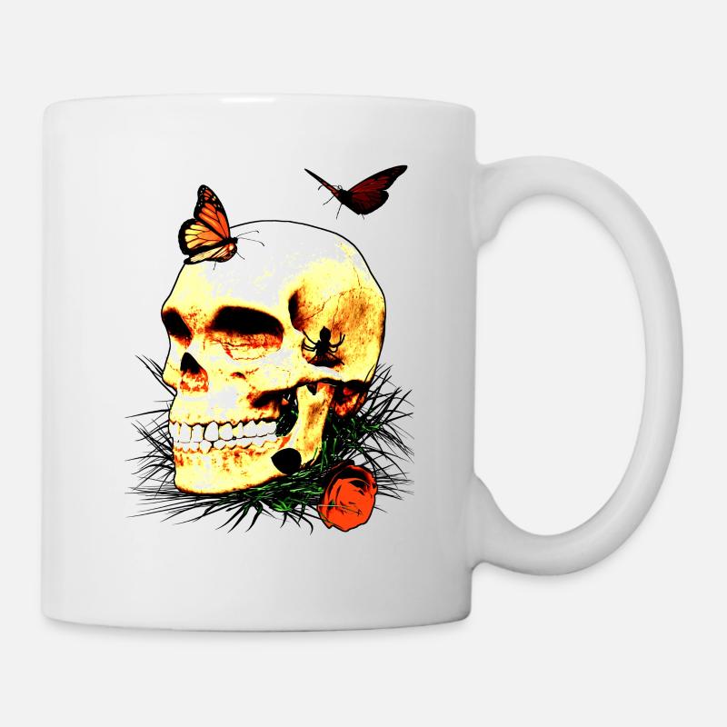 skull...perfect for halloween - Tasse - Weiß