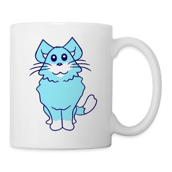 Pretty Cat Looking Happy Cheerful Smiling - Mug - white - Right