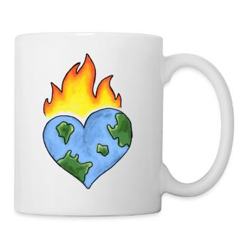 Liebe Erde - Tasse - Weiß - Rechts