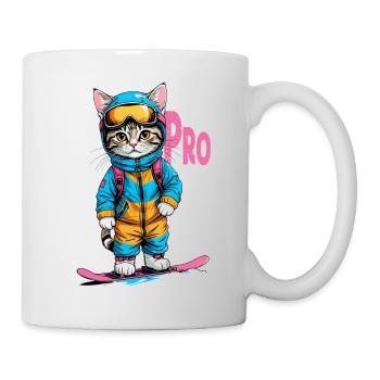 Snowboarding Kitty Pro - Tasse - Weiß - Rechts