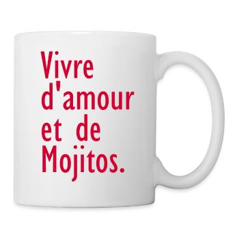 Leben von Liebe und Mojitos - Tasse - Weiß - Rechts