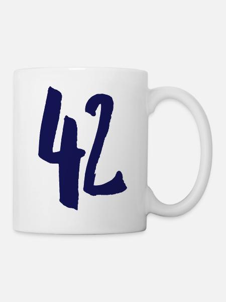 42 - Nummer - VEKTOR - Tasse - Weiß