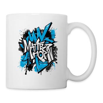 Graffiti cool du Cervin en bleu pour le street art - Mug blanc - blanc - Droite