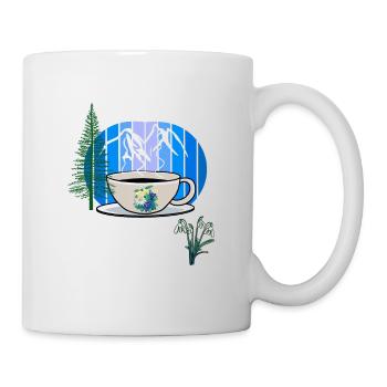 Pause-café Mountain Mountaineer Mountain Caffeine - Mug blanc - blanc - Droite