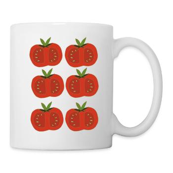 tomaten 6fach - Tasse - Weiß - Rechts