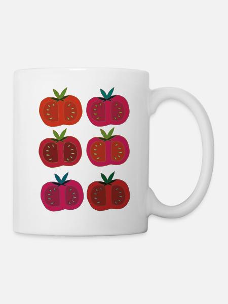 Tomates 6 fois multicolores - Mug blanc - blanc