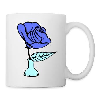 Beautiful Rose Vase Blossom Leaf Roses Romantic - Mug - white - Right