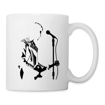 Musik: Retro, Heavy Metal, Hard Rock, Punk, Vinyl, Pop - Tasse - Weiß - Rechts