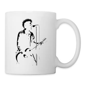 Musik: Retro, Heavy Metal, Hard Rock, Punk, Vinyl, Pop - Tasse - Weiß - Rechts
