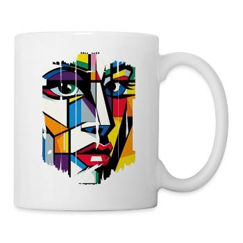 Women girl power design art female feminism symbol - Mug - white - Right