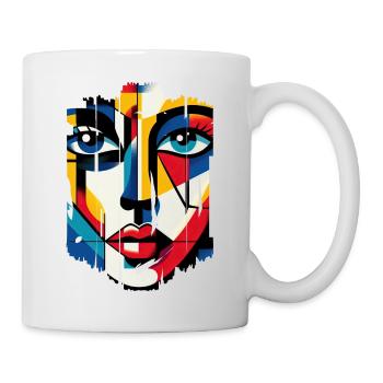 Women girl power design art female feminism symbol - Mug - white - Right