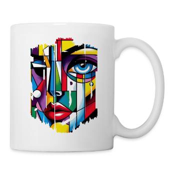 Women girl power design art female feminism symbol - Mug - white - Right