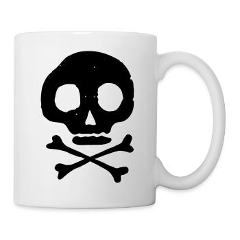 Schädel & Knochen - Tasse - Weiß - Rechts