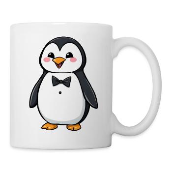 Elegant Black-Tie Penguin in Winter Wonderland - Mug - white - Right
