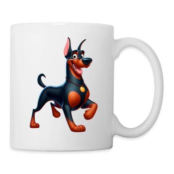 Dobermann 4 - Tasse - Weiß - Rechts