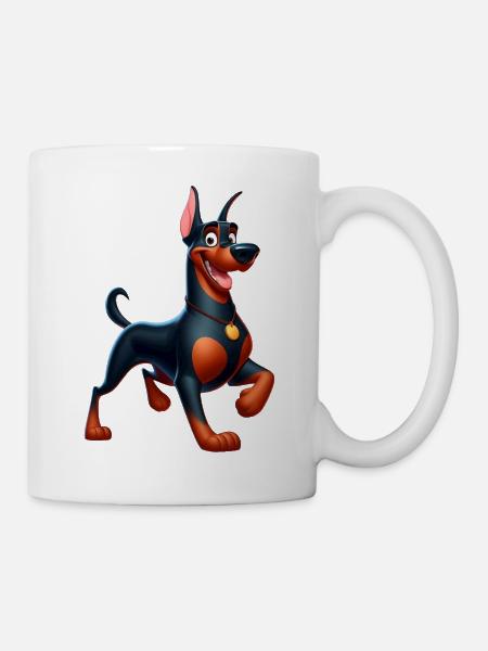 Dobermann 4 - Tasse - Weiß