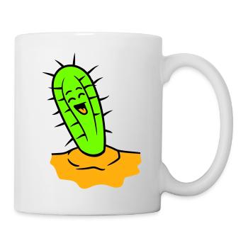 Laughing Cactus Cacti Face Prickly Desert - Mug - white - Right