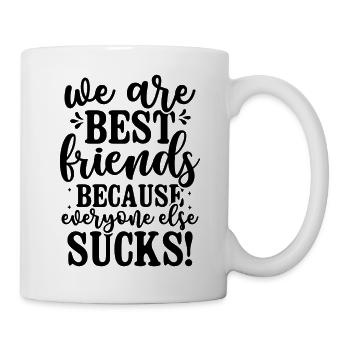 t shirt meilleure amie - Mug blanc - blanc - Droite