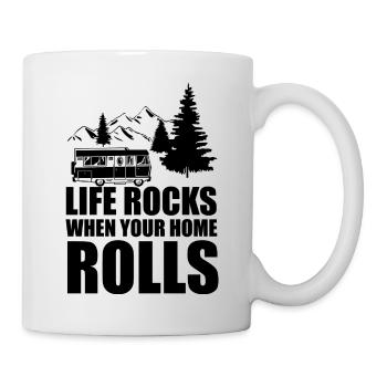 Camping camping-car caravane aventure - Mug blanc - blanc - Droite