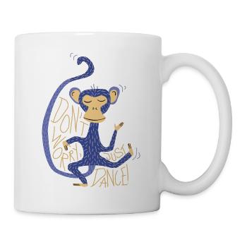Illustration "Don't worry, just dance!" - Tasse - Weiß - Rechts