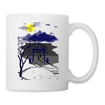 Veillée des esprits sous la pleine lune - Mug blanc - blanc - Droite