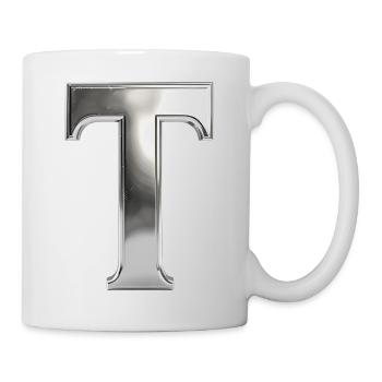 Chrome ,, T " Metallic - Mug - white - Right