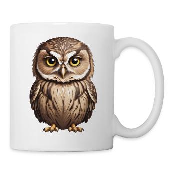 Young brown owl - Mug - white - Right