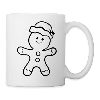 lebkuchenmann - Tasse - Weiß - Rechts