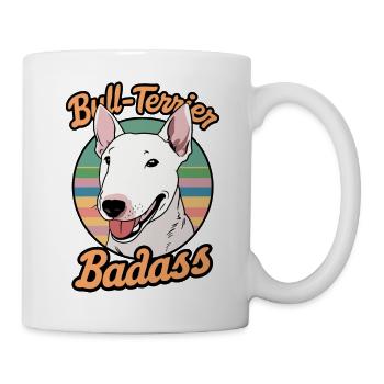Bullterrier knallhart - Tasse - Weiß - Rechts