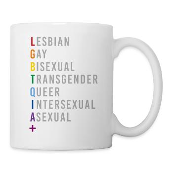 LGBTQIA+ Love Rainbow Flag Genders - Mug - white - Right