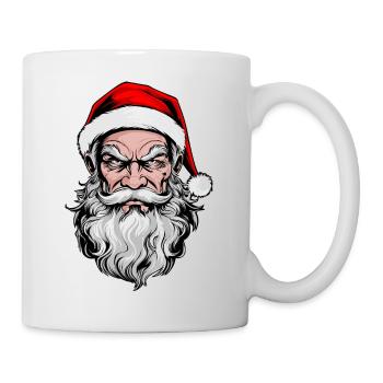 Gruseliger Böser Weihnachtsmann, Scary santa claus - Tasse - Weiß - Rechts
