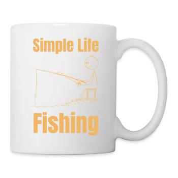 Simple Life Fishing - Stickman Style - Mug - white - Right