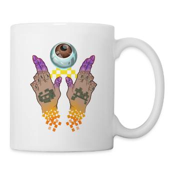 hands eye print - Mug - white - Right