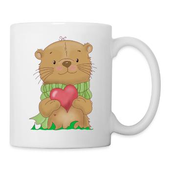 Kleiner Otter - Tasse - Weiß - Rechts