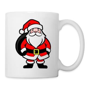 Weihnachtsmann, santa claus figure Święty Mikołaj - Tasse - Weiß - Rechts