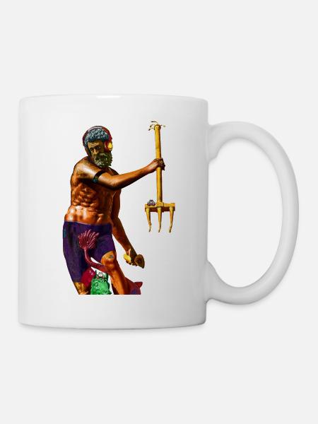 Neptun von Danzig - Tasse - Weiß
