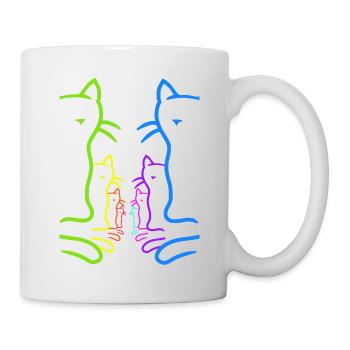 LGBT Rainbow Cats Cat Rainbow Flag - Mug - white - Right