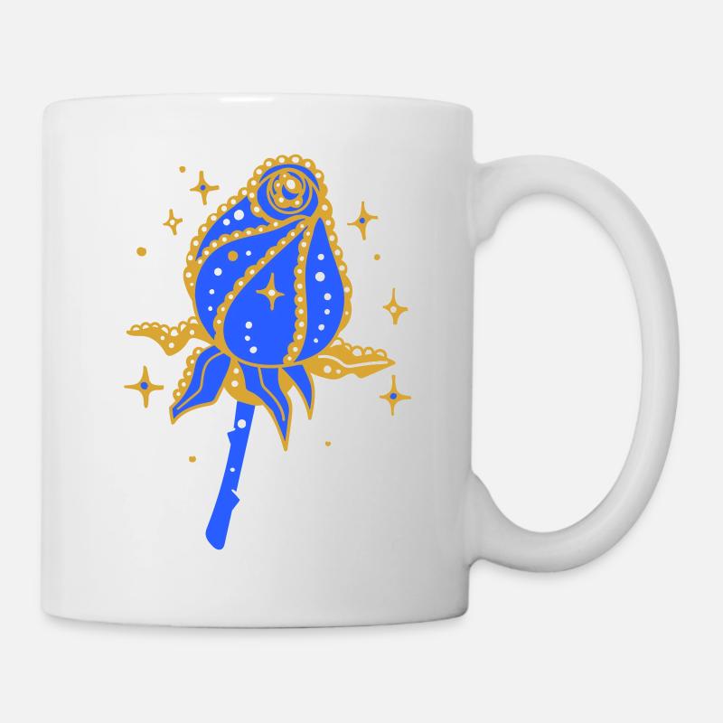 Golden Rose with Glitter - Mug - white