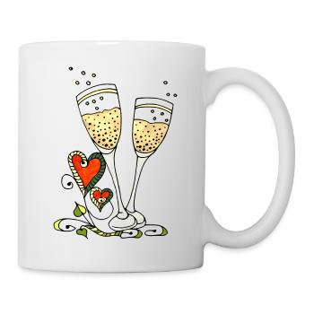 Brille - Tasse - Weiß - Rechts