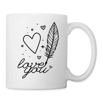 Feather Font Love You - Mug - white - Right