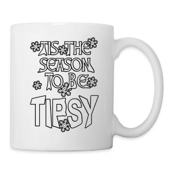 Lustige Weihnachtszeit Text Zitat Bild Design - Tasse - Weiß - Rechts