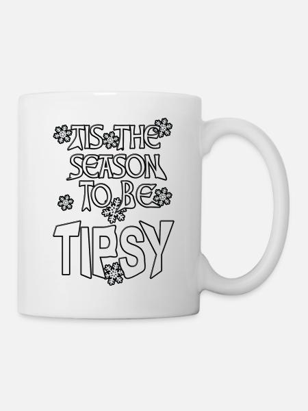 Funny Christmas Season Text Quote Image Design - Mug - white
