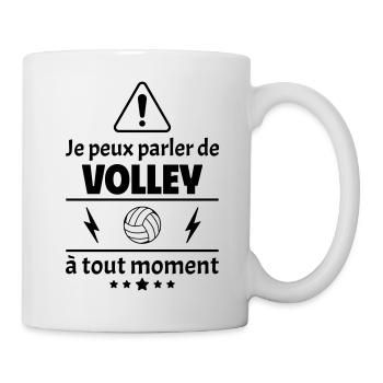 Je peux parler de volley,volleyeur,volleyeuse,noël - Mug blanc - blanc - Droite