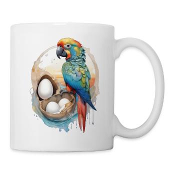 Perroquet Aquarelle - Mug blanc - blanc - Droite